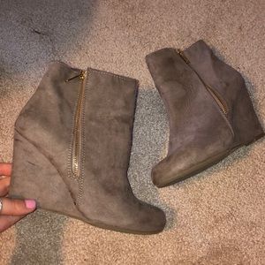 Report Shoes - taupe wedge booties Report Shoes - taupe wedge booties